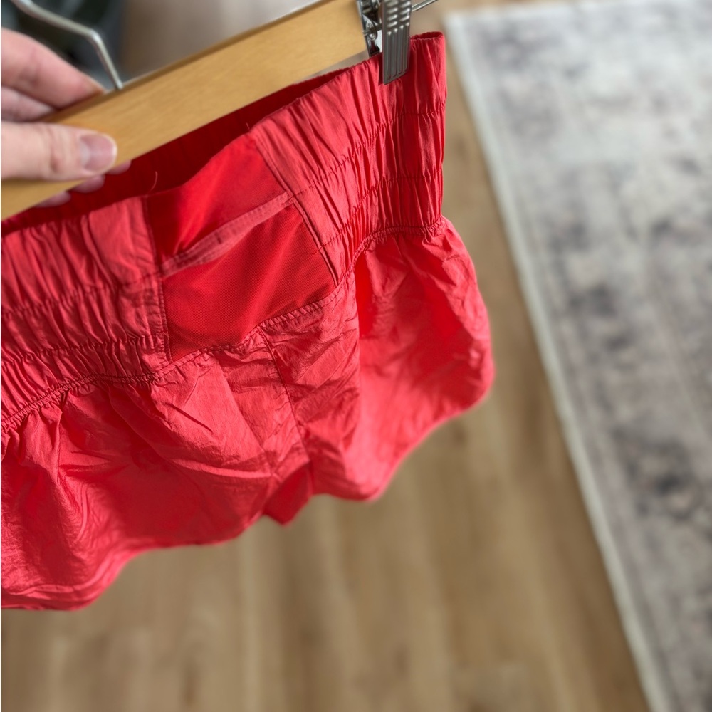 Free People High-Waist Athletic Shorts - Coral - Picture 6 of 6
